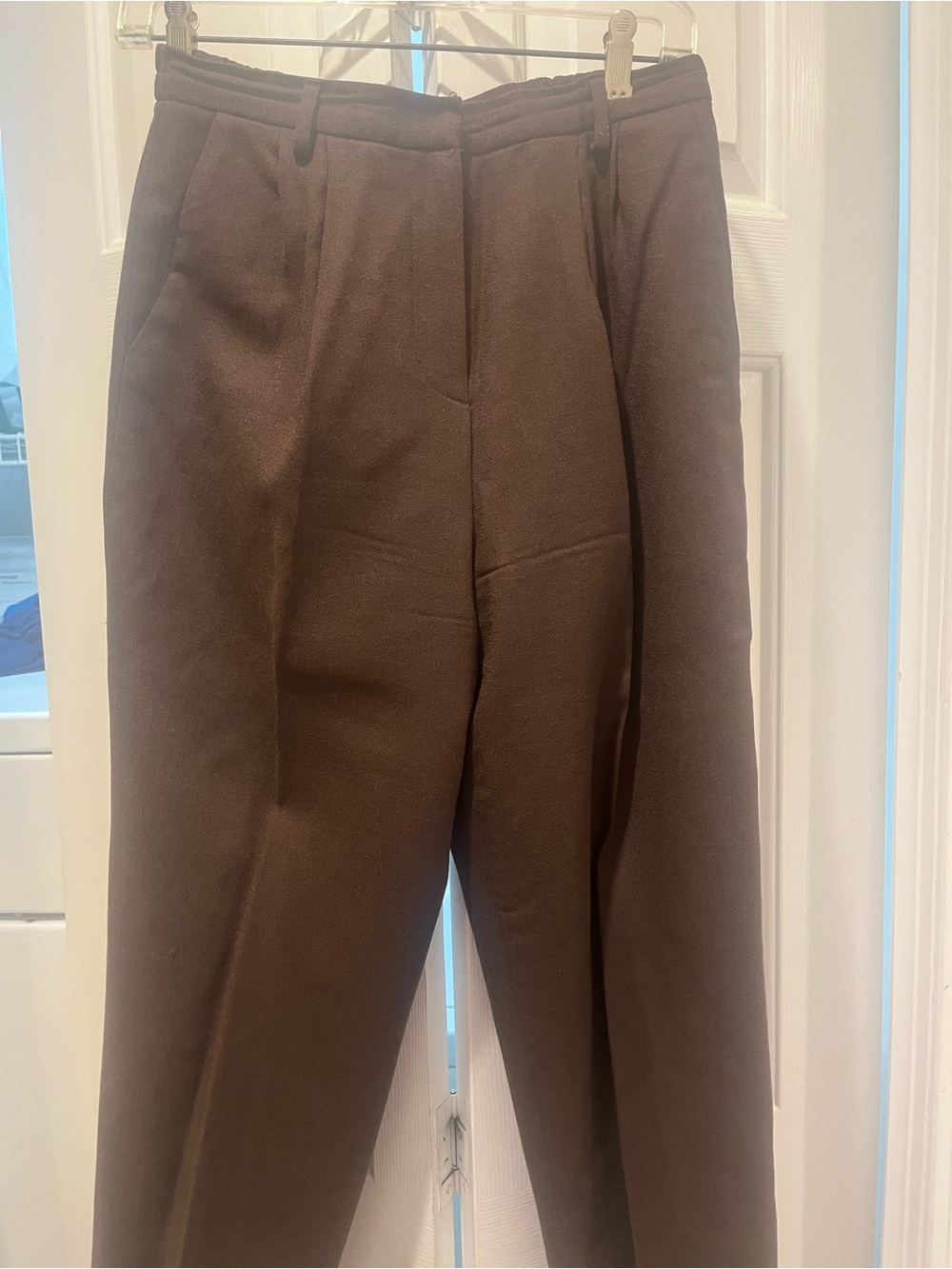 Ladies Brown Dress Pants - Classic Tailored Fit